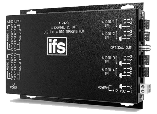 GE Security Interlogix AR7420 R3 4 Channel Digital Audio Receiver   1 Fiber, LD, Rack Mount