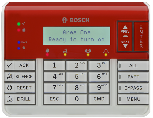 Bosch B925F Combination Fire & Intrusion Keypad