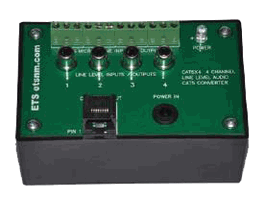 ETS CAT5X4 4 Channel CAT5 Converter, Remote Power, Set