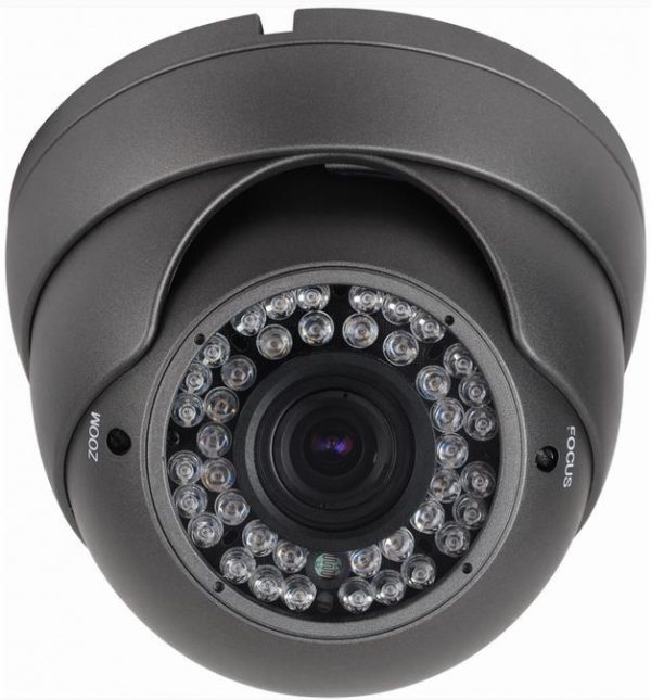 Cantek CTW-TVI-DI42-2M-Z-B 1080P HD-TVI Waterproof IR Dome Camera, Black