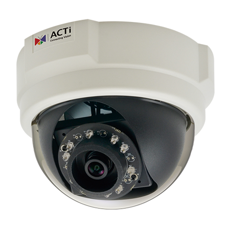 ACTi E59 10 Megapixel IR Indoor Day/Night Dome Camera, 3 6mm Lens
