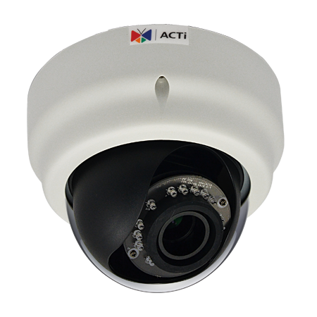 ACTi E69 2 Megapixel IR Indoor Day/Night Dome Camera, 2 8 12mm Lens