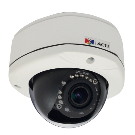 ACTi E82A 3MP Outdoor Dome with D/N, Adaptive IR, Basic WDR, Vari focal lens