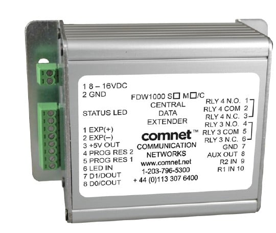 Comnet FDW1000M/R Fiber Optic Wiegand Data Link Extender, Remote Unit