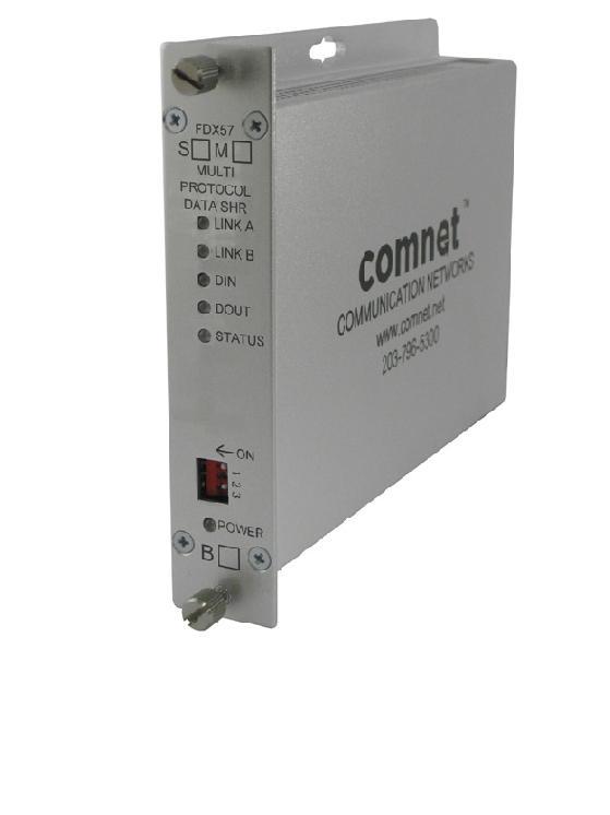 Comnet FDX57S1 RS232/422/485 2&4W Digitally Encoded Self Healing Ring, SM, 1 Fiber