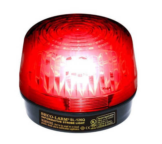 Seco Larm SL 126 A24Q R 6~24 VDC (2 wire connection) Strobe Light, Red lens