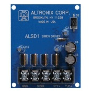 Altronix ALSD1 Dual Channel Siren Driver, 6/12VDC, 113 db to 120 db