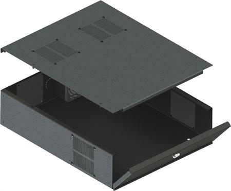 Speco LB3 DVR Lock Box with Fan Rack mountable, Removable Top DVRLB3
