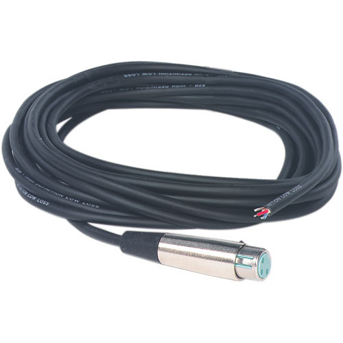 Bogen MAC 3 Pin XLR Female to Bare Wires Mic Cable, 25'
