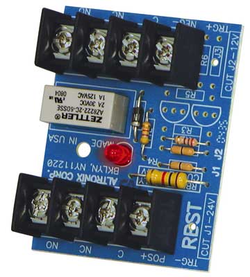 Altronix RBST Relay Module, 6/12/24VDC, DPDT Contacts @ 1A   120VAC or 2A   28VDC