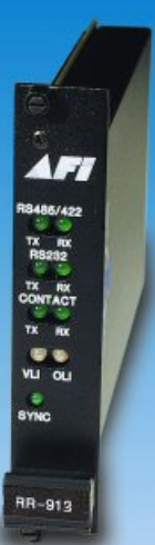 American Fibertek RT 911C Single Channel Digital Video Rack Card Transmitter, Bi Directional Sensornet Data Channel, Multimode