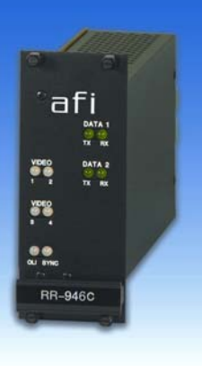 American Fibertek RT 946C 4 Ch 10 Bit Digital Video/ Multi Protocol Data & CC