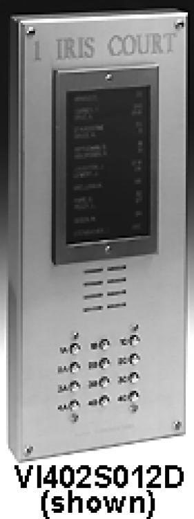 Alpha VI402S030D 30 Button VIP Panel with Surface Side Bends and Built In Alphabetical Directory