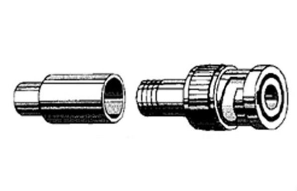 Vitek VT-BNC-CRMP-PLM100 2 Piece BNC Crimp-On Connector for RG59U Plenum 75 Ohm, 100 Pack