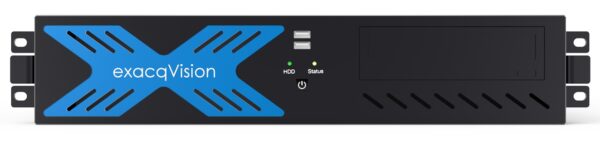 Exacq 1608 36T R2A E Hybrid 2U Recorder with 8 IP Cameras Licenses (64 max) and 16 Analog at 30 FPS, 36TB HDD