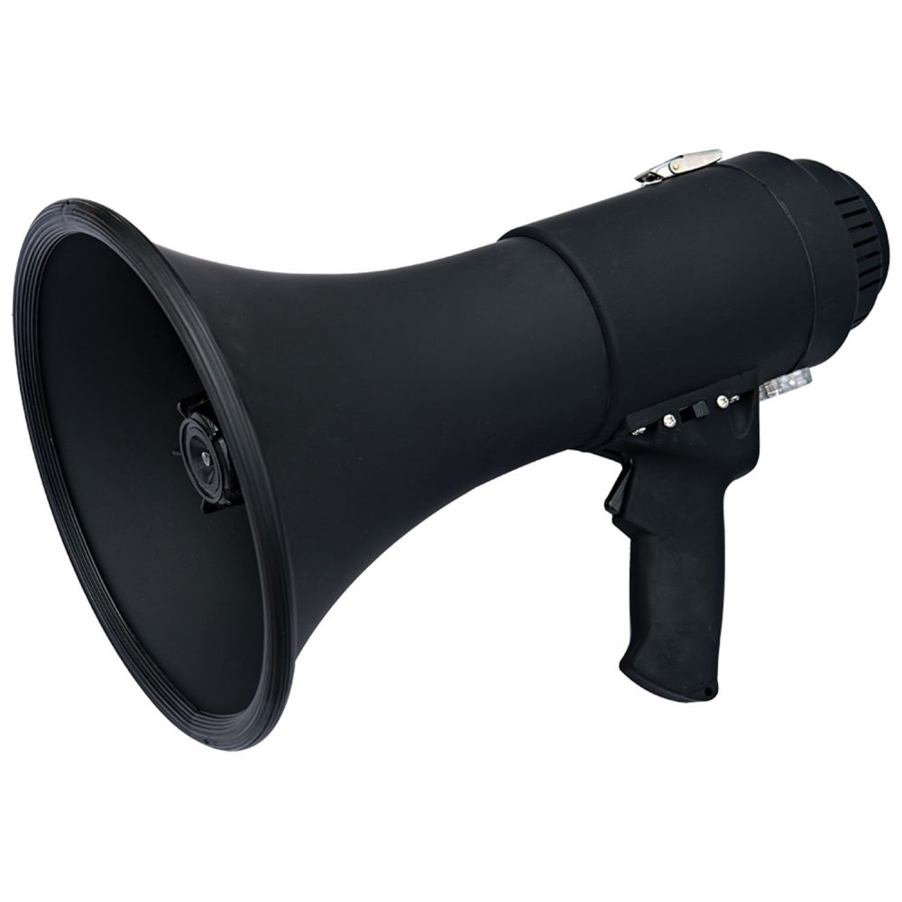 Speco ER370B All-Black 15W Watt Deluxe Megaphone with Siren