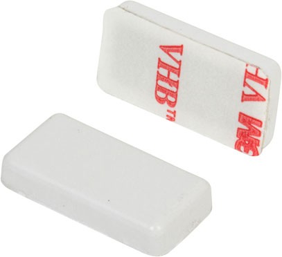 Nascom MN123787WP H1/8" x W3/8" x L7/8" Overmolded Bar Magnet White (25 pack)