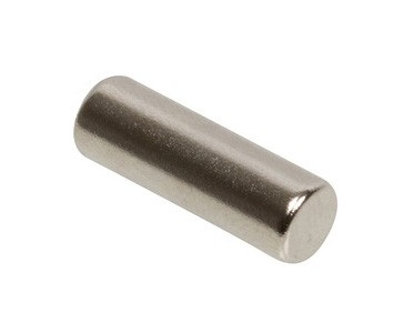 Nascom MN2575 D1/4" x L3/4" NdFeB Grade N35 Nickel Plated Magnet, Silver