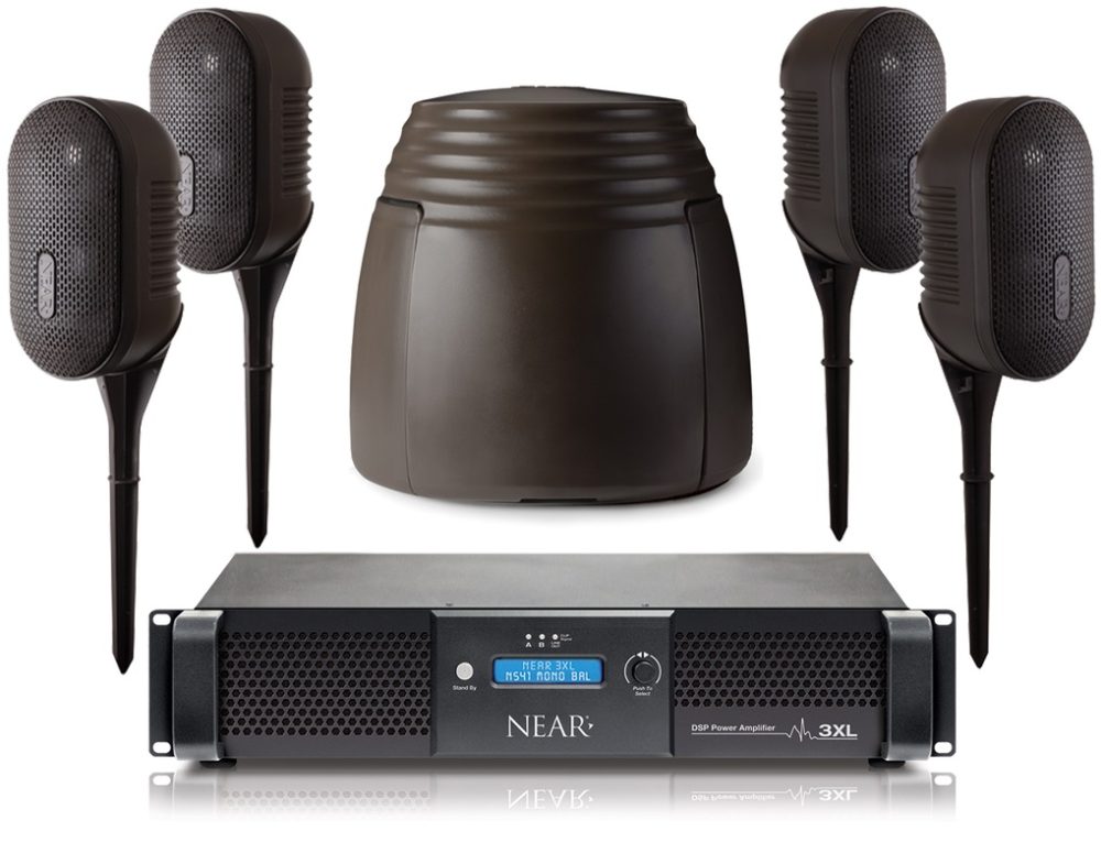 Bogen NEARSCAPES-4-1DSP Complete Outdoor Audio Speaker System with 350 WPC DSP Amplifier