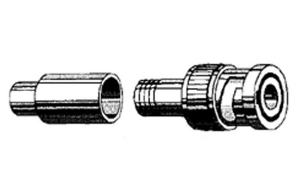 Vitek VT-BNC-CMP-CRMP100 BNC Compression Crimp-On Connector 75 Ohm, 100 Pack