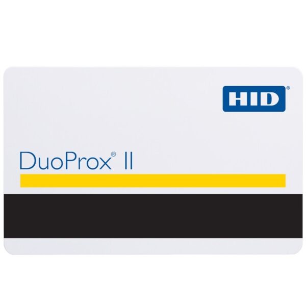 HID 1336LGGSH DuoProx II 1336 Printable Prox Card with Magnetic Stripe, Programmed, Glossy Front and Back, Sequential Numbers, Horizonal Slot