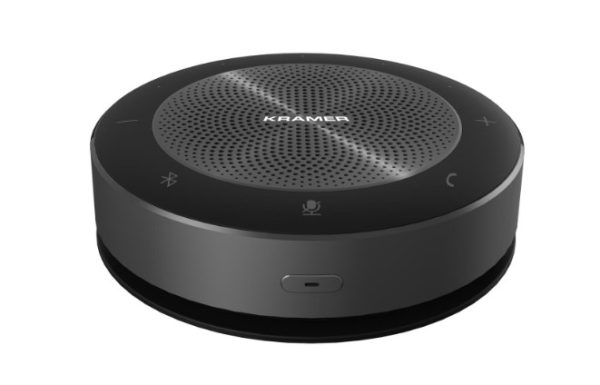 Kramer K-SPEAK Omni–directional Speaker Phone, 6 Microphone Array, Bluetooth/USB/Aux Connectivity, and Wireless Charging<span class="codevz-product-category-after-title">Audio</span>