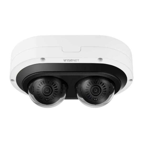 Hanwha Vision PNM-C12083RVD 6 Megapixel X 2 AI, IR outdoor Dome Camera with 3.54-6.69mm Lens