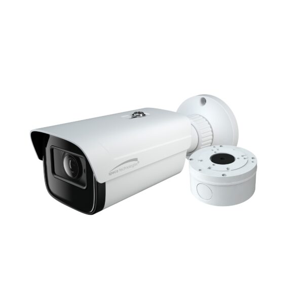 Speco V5B2M 5MP HD-TVI IR Bullet Camera with Included Junction Box, 2.8-12mm Lens, White Housing