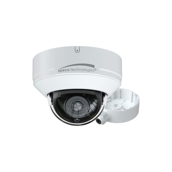 Speco V5D2 5MP HD-TVI IR Dome Camera with Included Junction Box, 2.8mm Lens, White Housing
